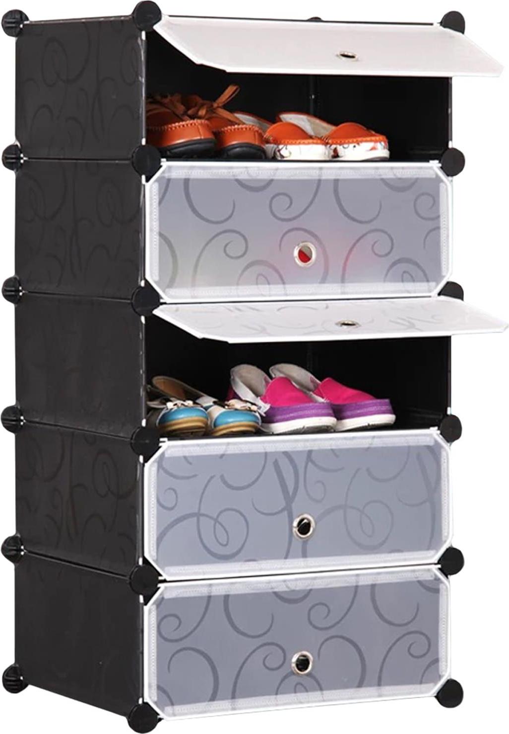 MRBLS Scarpiera Modulare 60x50x36 Cm - Armadio Per Scarpe Con 2 Ripiani, Grigio Opaco/Wotan, Fai Da Te