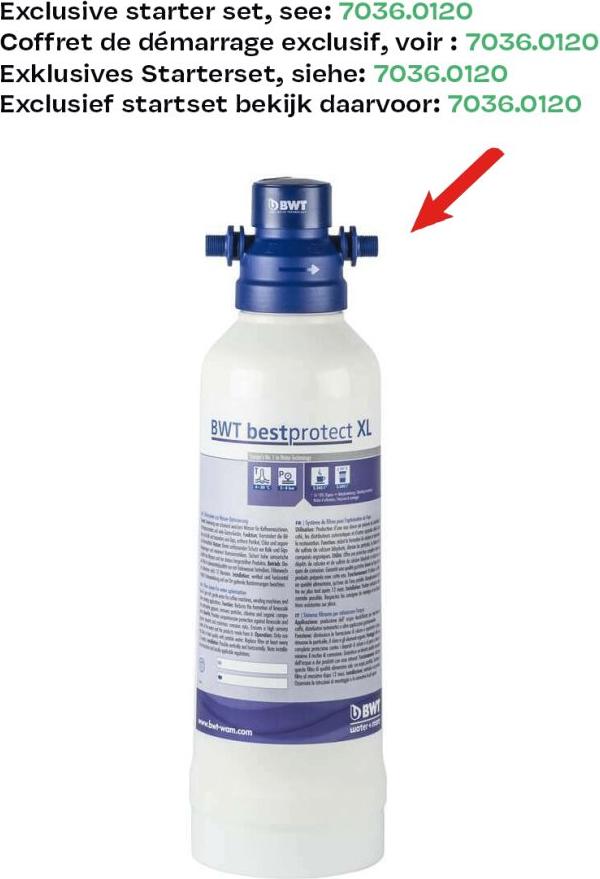 Wasserfilter,145 X 145 X 500 Mm