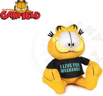 Play by Play Garfield - Ich lebe für die Wochenenden 28 cm Plüsch sitzend