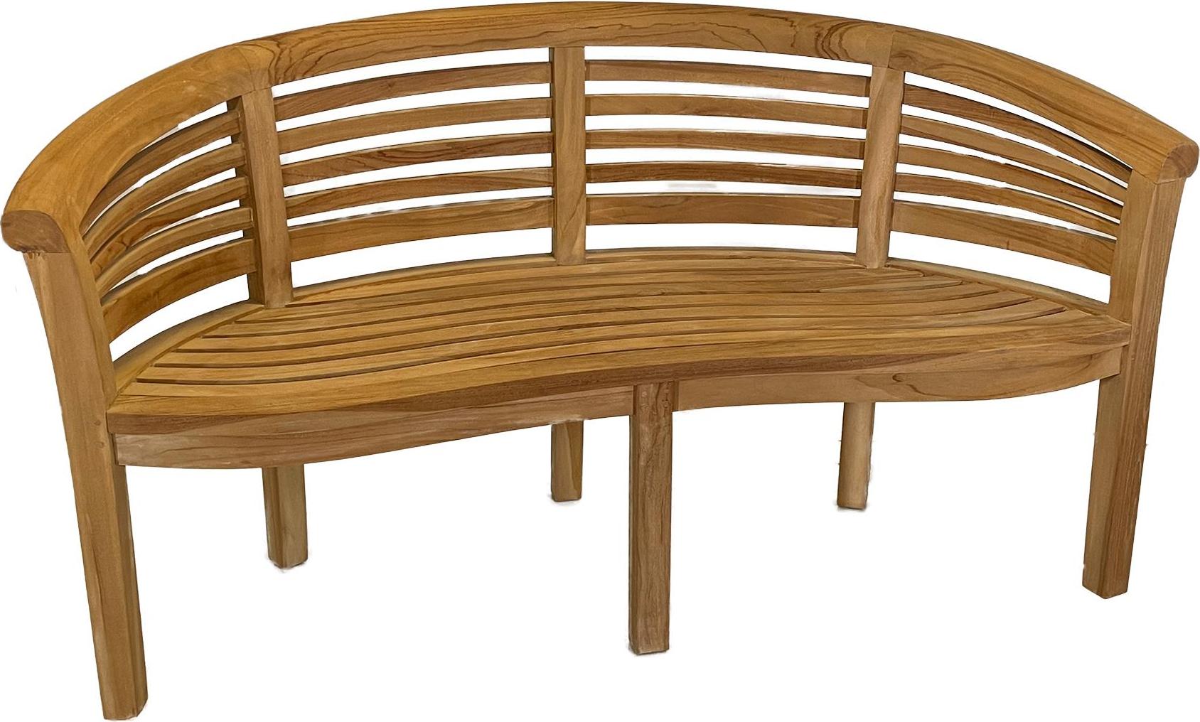 Teakholz Gartenbank ENGGANO WAVE