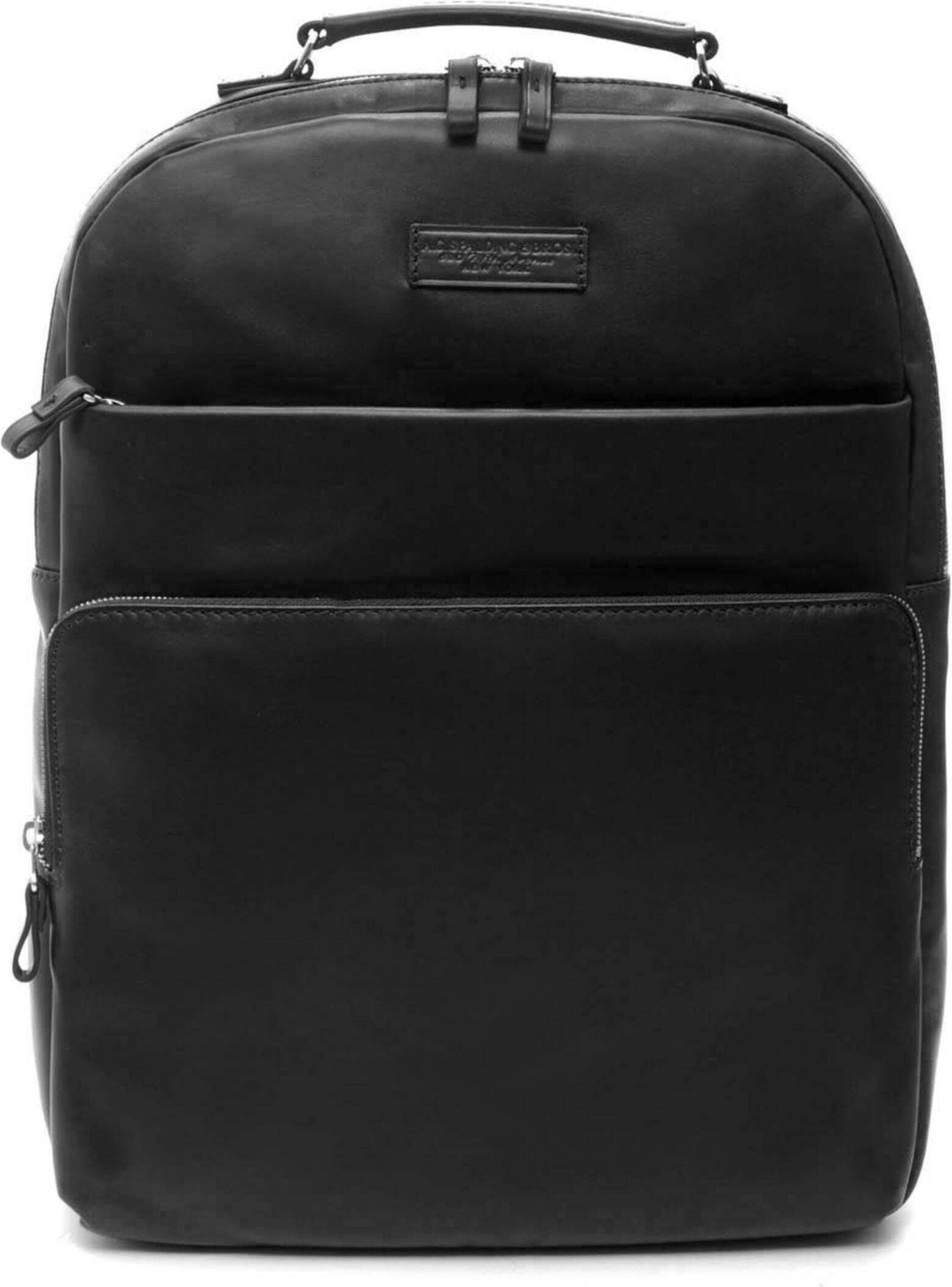Rucksack A.G.Spalding&Bros. New Iconic New York Herren Schwarz Leder