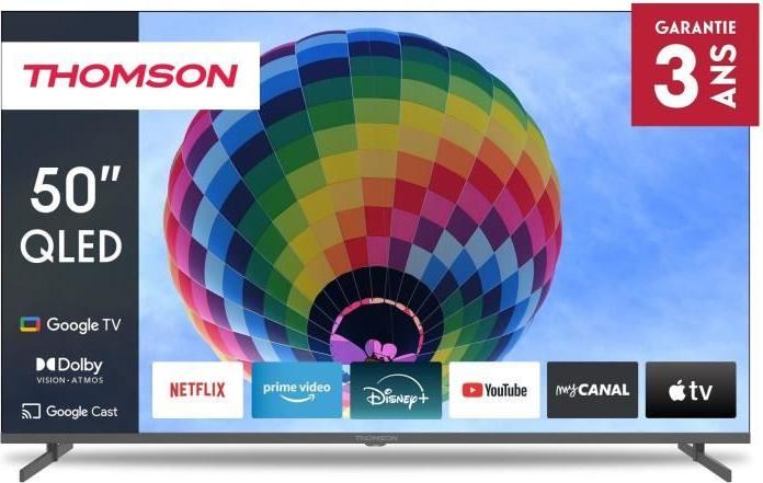 THOMSON 50QG4S14 - QLED 50 Fernseher (126 cm) - 4K 3840x2160 - HDR 10 - Google TV - 2xHDMI 2.1 + 2xHDMI 2.0 THO9120106662108