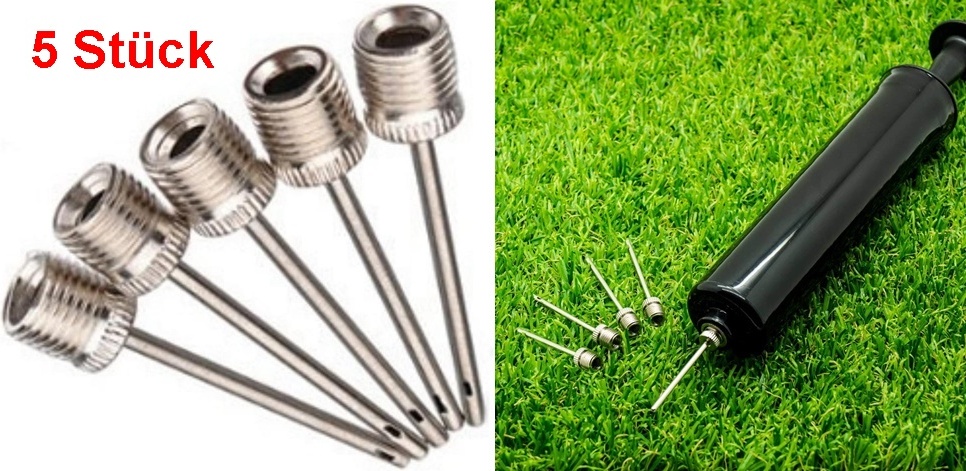 GKA 5 Stück Ballpumpennadel Ballnadel Set Fahrrad Ventil Luftpumpe Ballpumpe Ballpumpennadeln