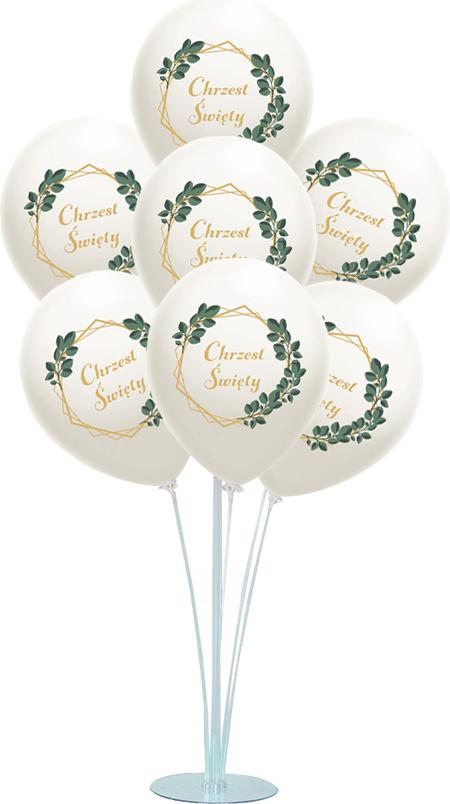 Papyrus Ballonständer und 7 Ballons für eine Boho-Taufe