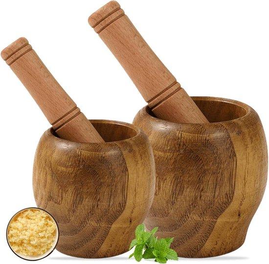 OEM Holz-Mörser mit Pflug - Set aus 2 Größen Ø 85 cm und Ø 95 cm - Kräutermörser - Küchenuniverselle Größe 2026