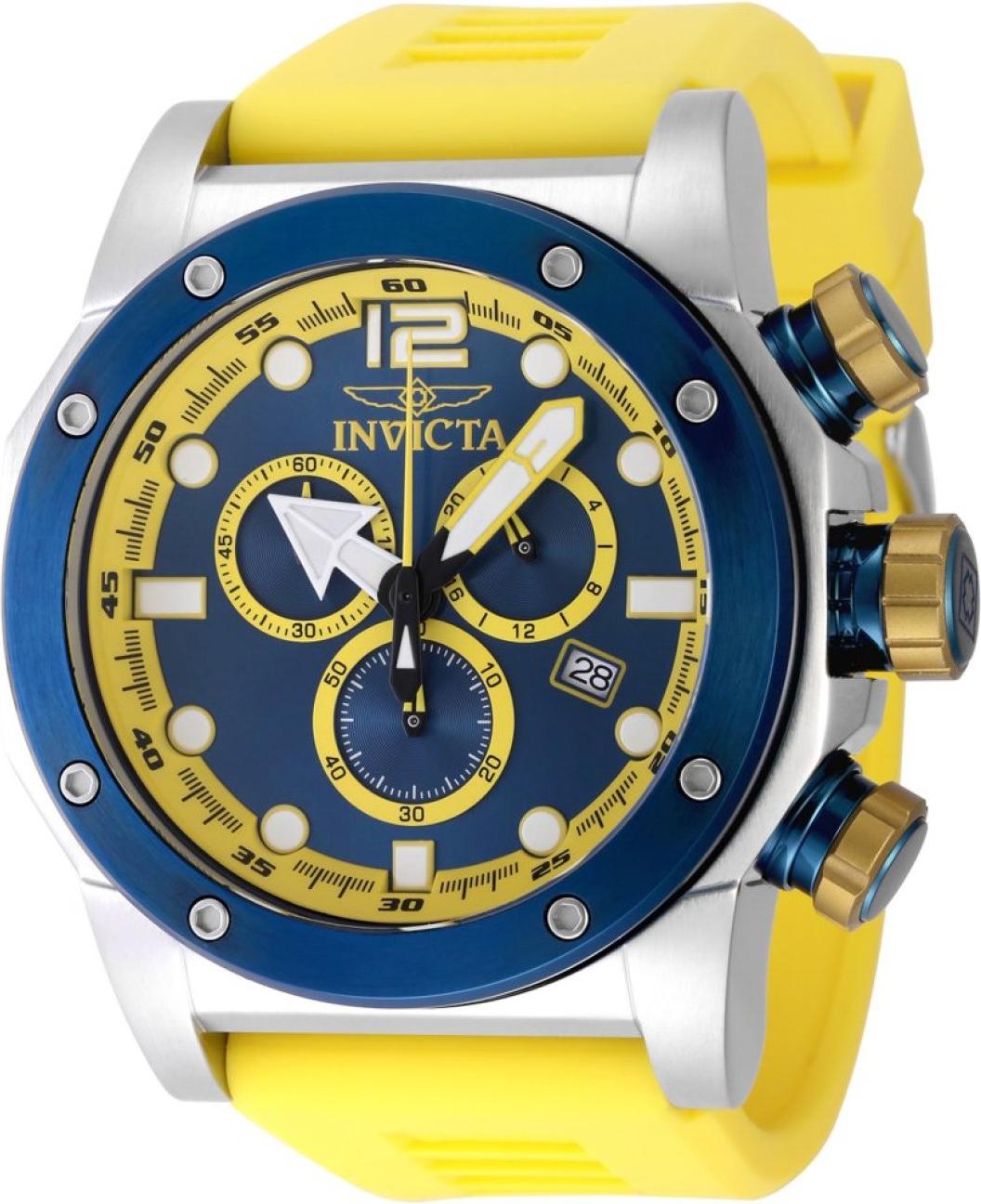 Invicta Sea Hunter 48982 - Pánske Náramkové Hondiky - Quarz - Nerezová oceľ s modrým ciferníkom - 52mm