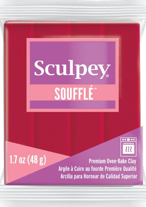 Sculpey SOUFFLÉ Cherry Pie kirschrot - 1 Stück