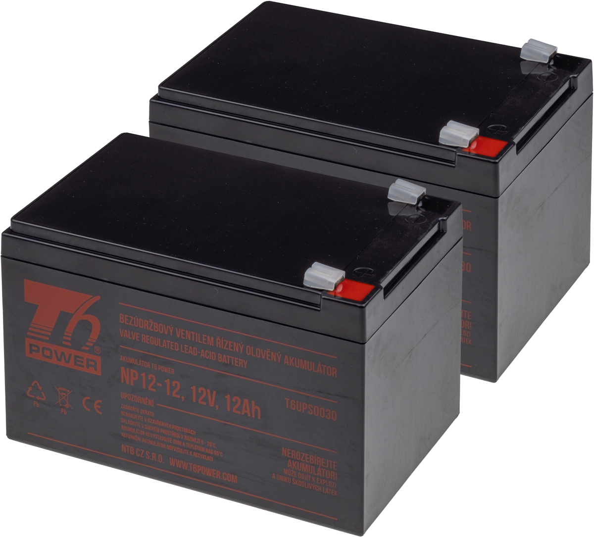 Set Di Batterie T6 Power Per Eaton Ellipse ECO 650VA, VRLA, 12 V