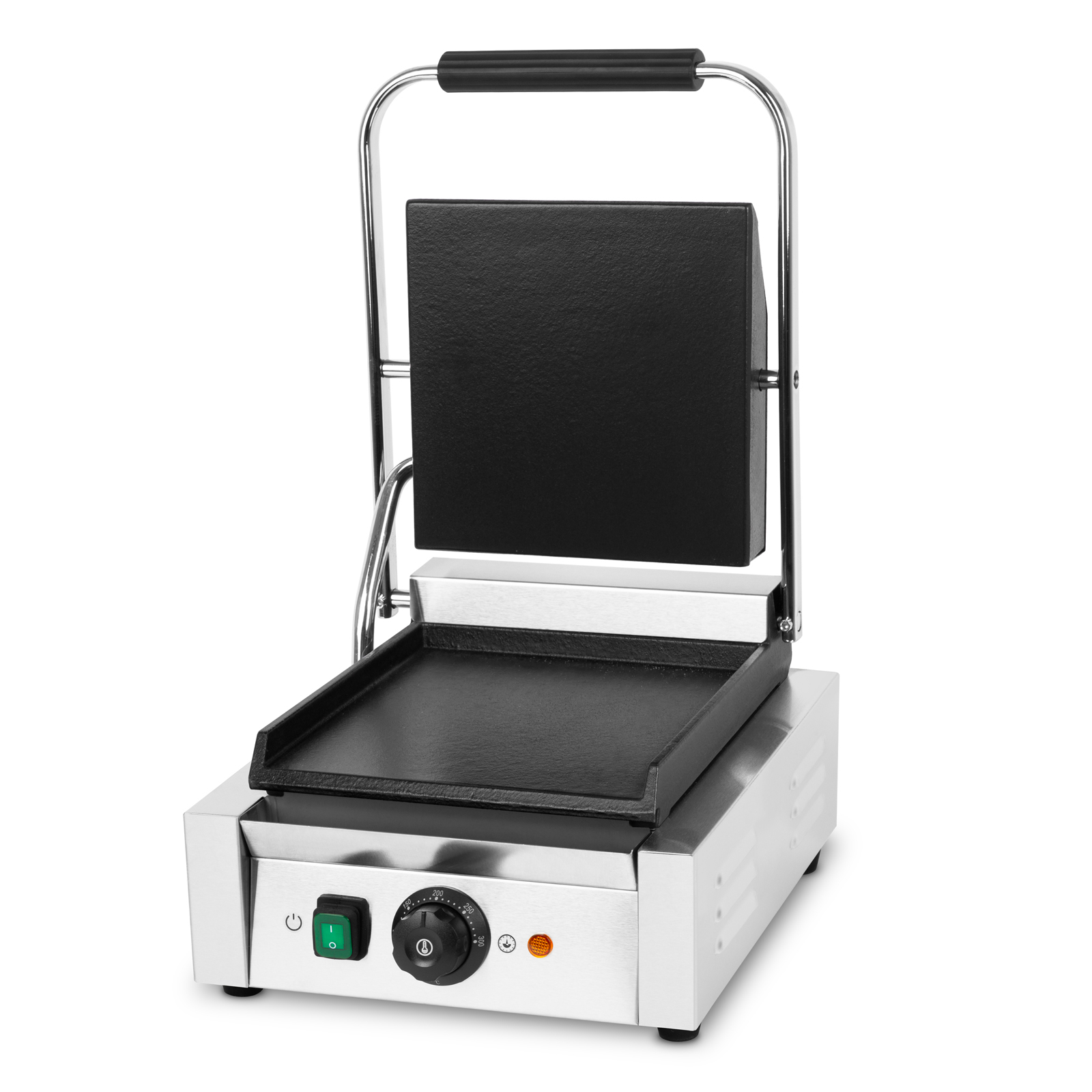 Kontaktný gril VERTES, liatinová plochá grilovacia doska, 1800 W, multigril pre stravovacie zariadenia na chlieb, mäso, zeleninu, sendviče, puzdro z nehrdzavejúcej ocele