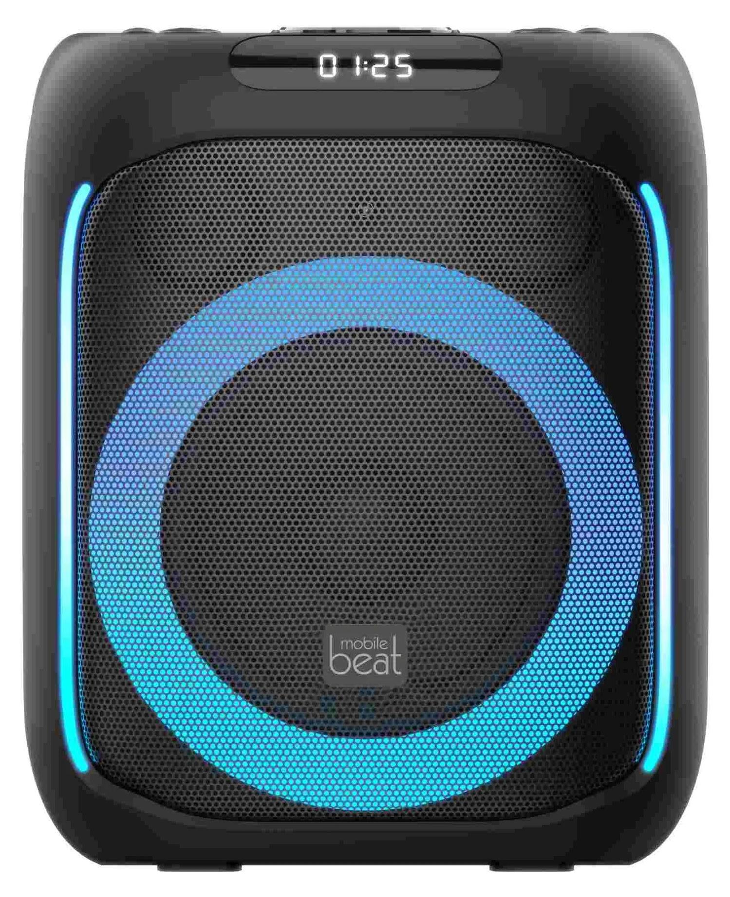 Mobilný bezdrôtový reproduktor TWS 100 BT Beat Party 300 W, Bluetooth 5.0, MP3, USB, AUX-In, 2 mikrofóny, LED osvetlenie, čierny