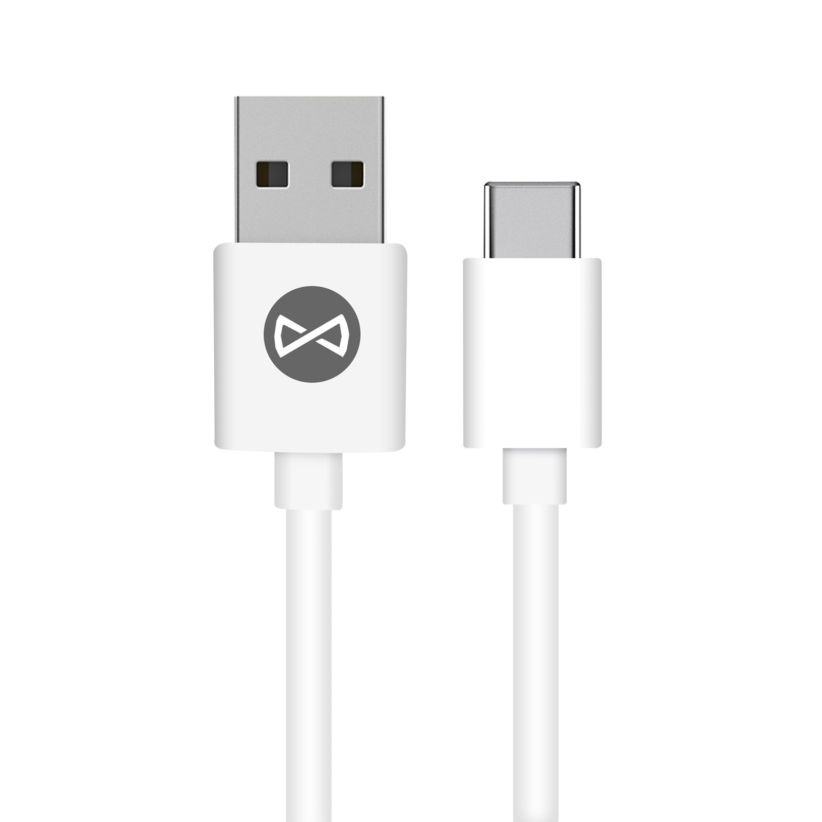 USB / USB-C Kabel, 1m lang, Laden und Synchronisieren, Forever - Weiß GSM106364