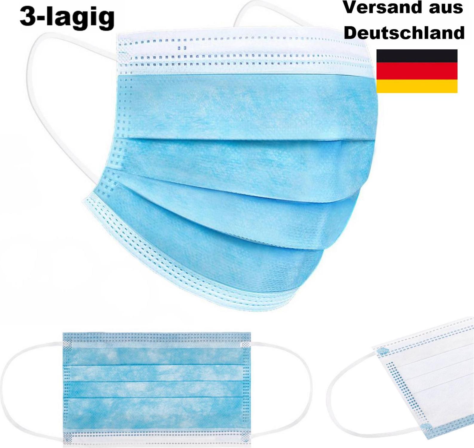 nanook 500 x Mundschutz Maske Gesichtsmaske Filtermaske 3 Lagig Schutzmaske