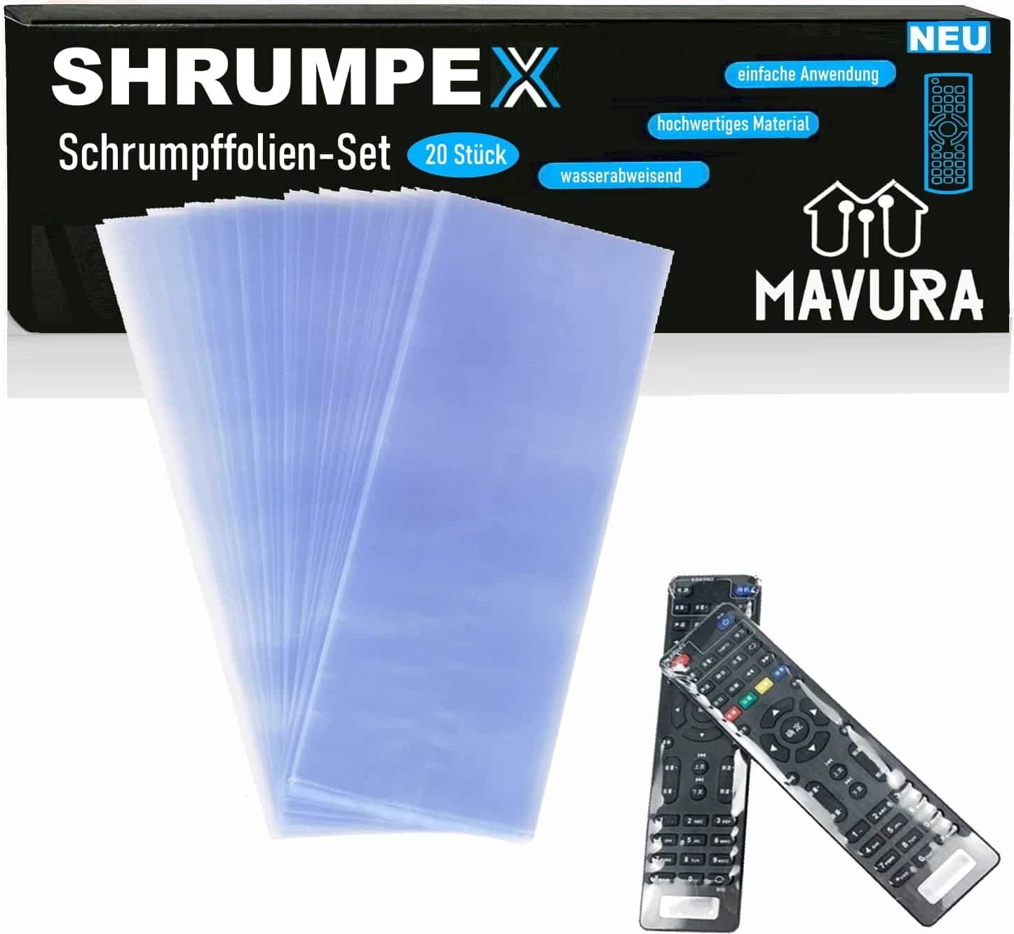 Palettenschrumpffolie – 400 Mm X 300 M, 17 Mikron, 3-42 Rollen, Extcore