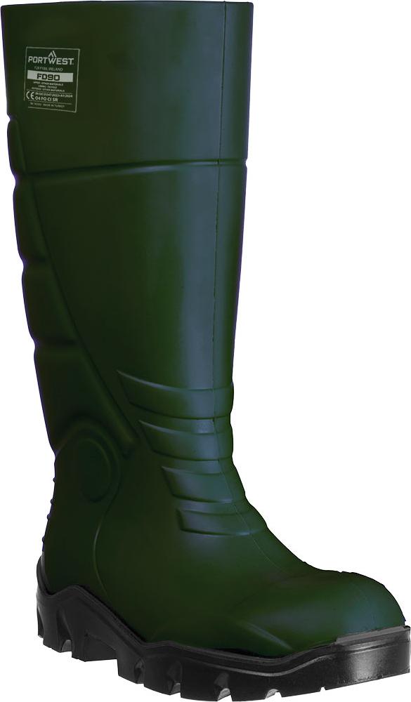 Sicherheitsfreie Stiefel PolyurethanO4 Ci Fo - Größe 38 - Grün - Portwest