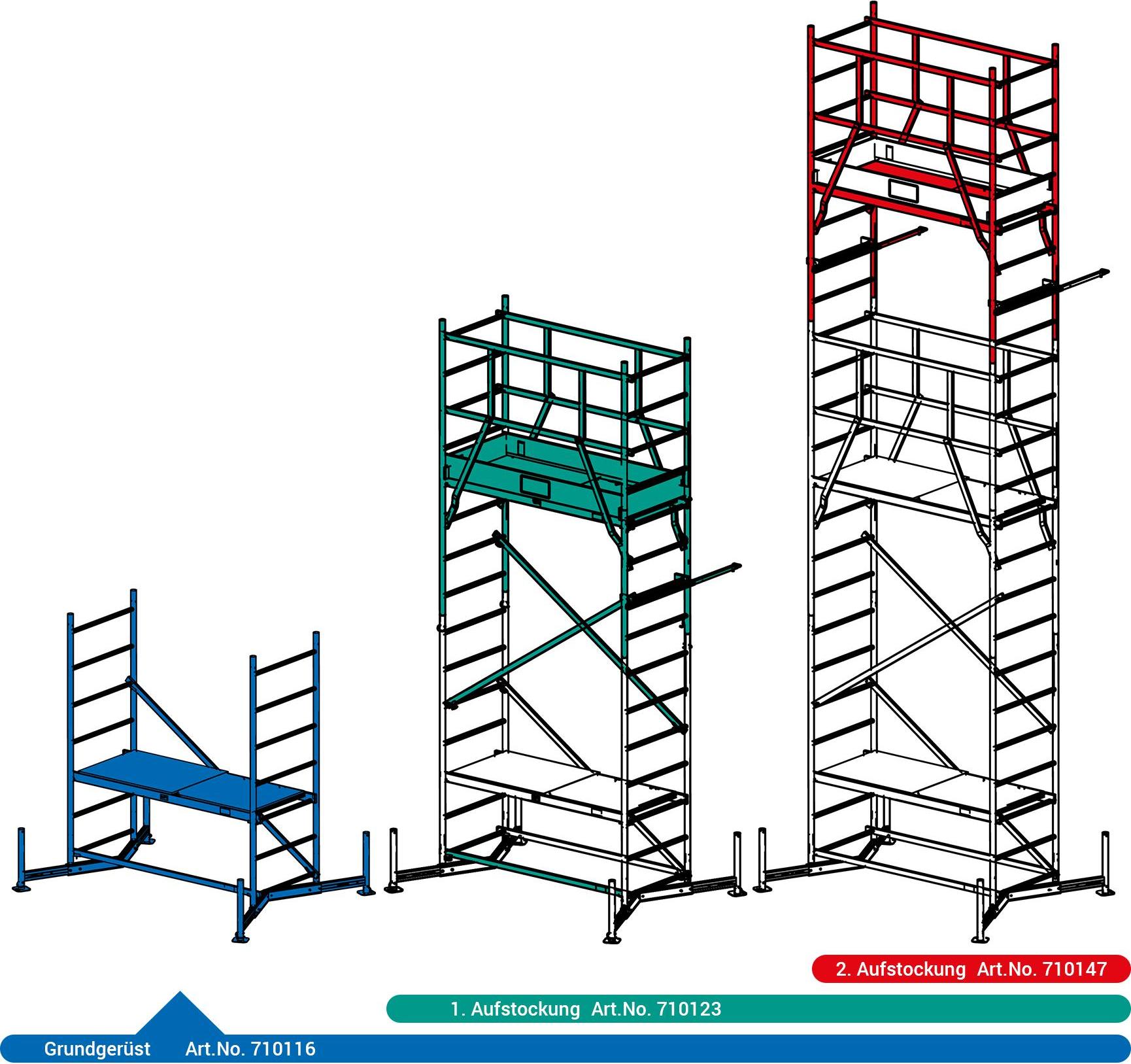 Krause Arbeits-Grundgerüst MONTO ClimTec Aluminium 3 m 710116