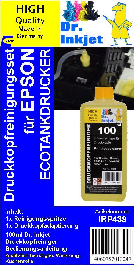 IRP439 - Dr.Inkjet Druckkopfreinigungskit für Epson Ecotankdrucker Kleinformatdrucker A4 & A3