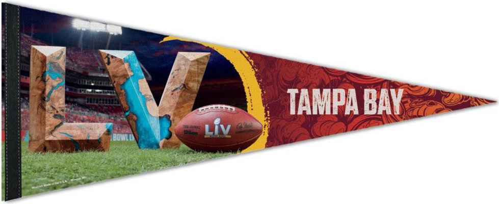 Wincraft NFL Superbowl LV Super Bowl Wimpel Pennant Banner Premium 75x30cm