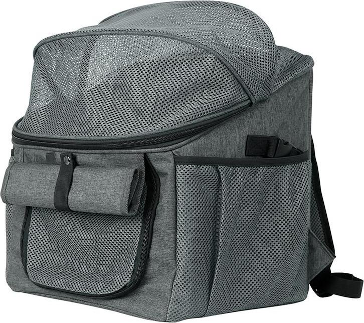 WOHNSTIL Multifunktionale Haustiertrage, geeignet für verschiedene Fahrzeugtypen, Doppelschulterdesign, faltbar, PVC-Material, Grau