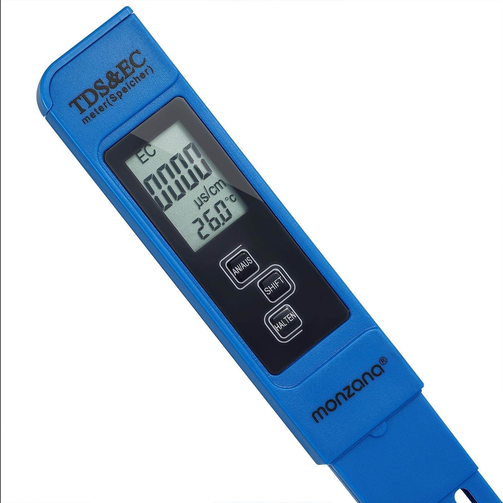 B2X Digitales Wassermessgerät (TDS-Messgerät) mit LCD-Anzeige, inklusive Etui