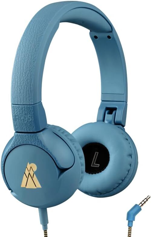 Detské slúchadlá s káblom | The Elephant 2 | Skladacie robustné detské slúchadlá | Obmedzenie hlasitosti 85 dB, mikrofón | Funkcia zdieľania hudby