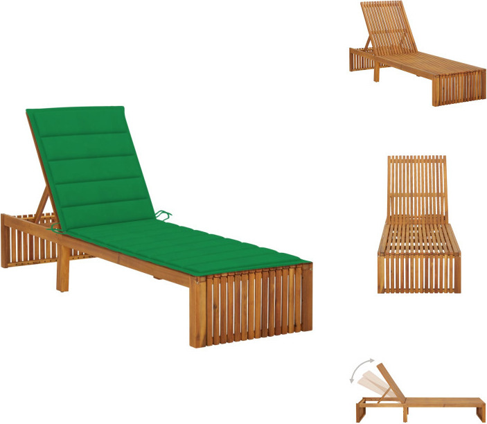 vidaXL Lehátko s vankúšom z masívneho dreva akácie - Lehátka