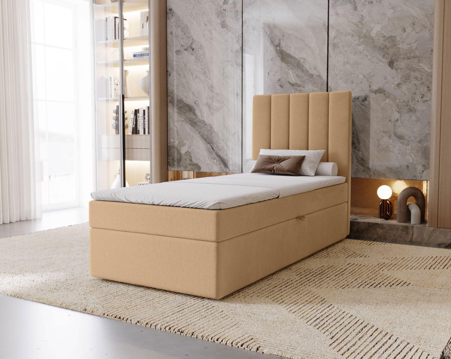 VENETI Hotel-Einzelbett 90x200 GRETNA – Warmbeige 147-04-00951