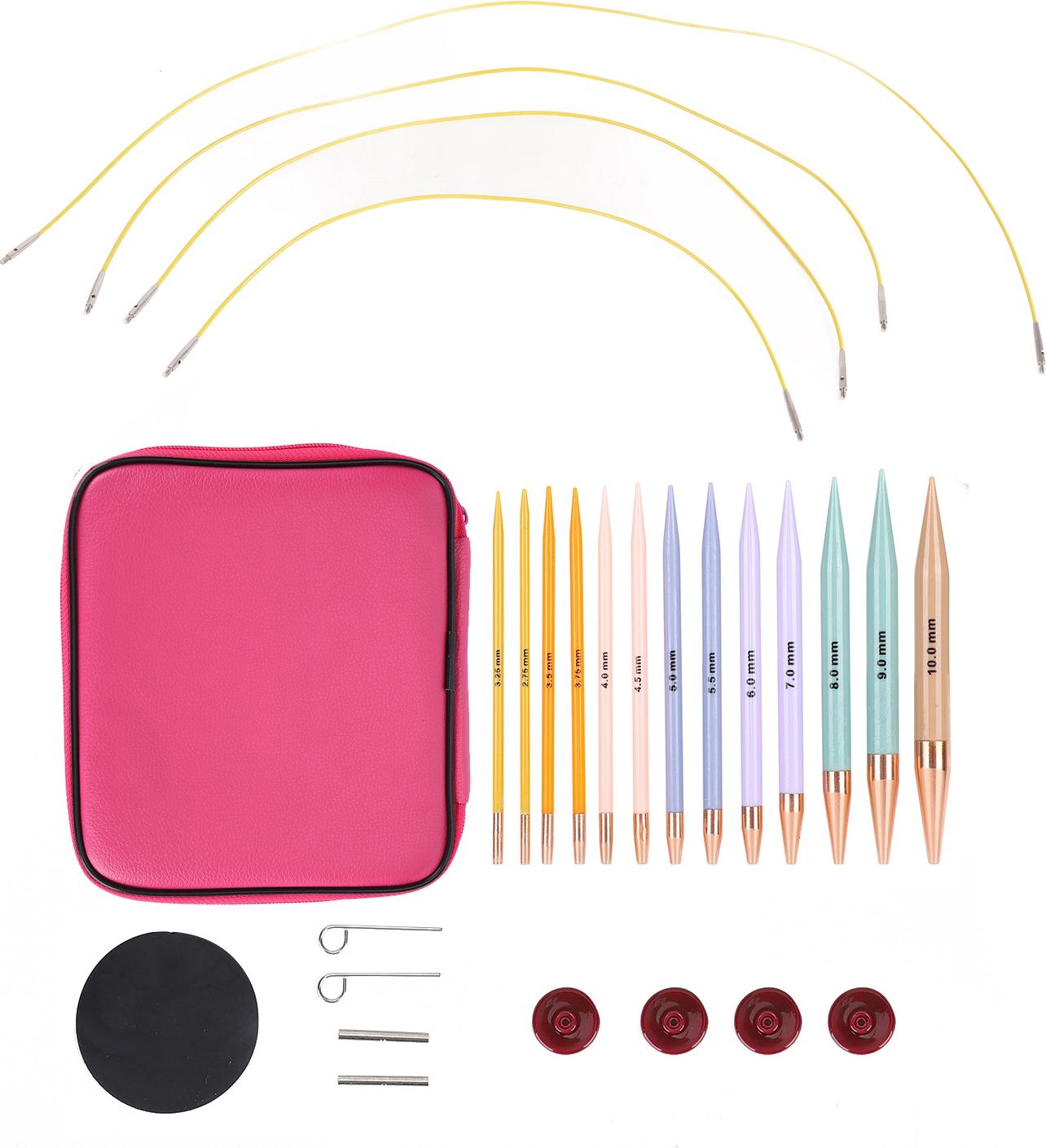 Cocosity Zerodis 13 Paar Austauschbare Stricknadeln Set Kunststoff Polycarbon Nadeln H?kelnadeln Rundstricknadeln