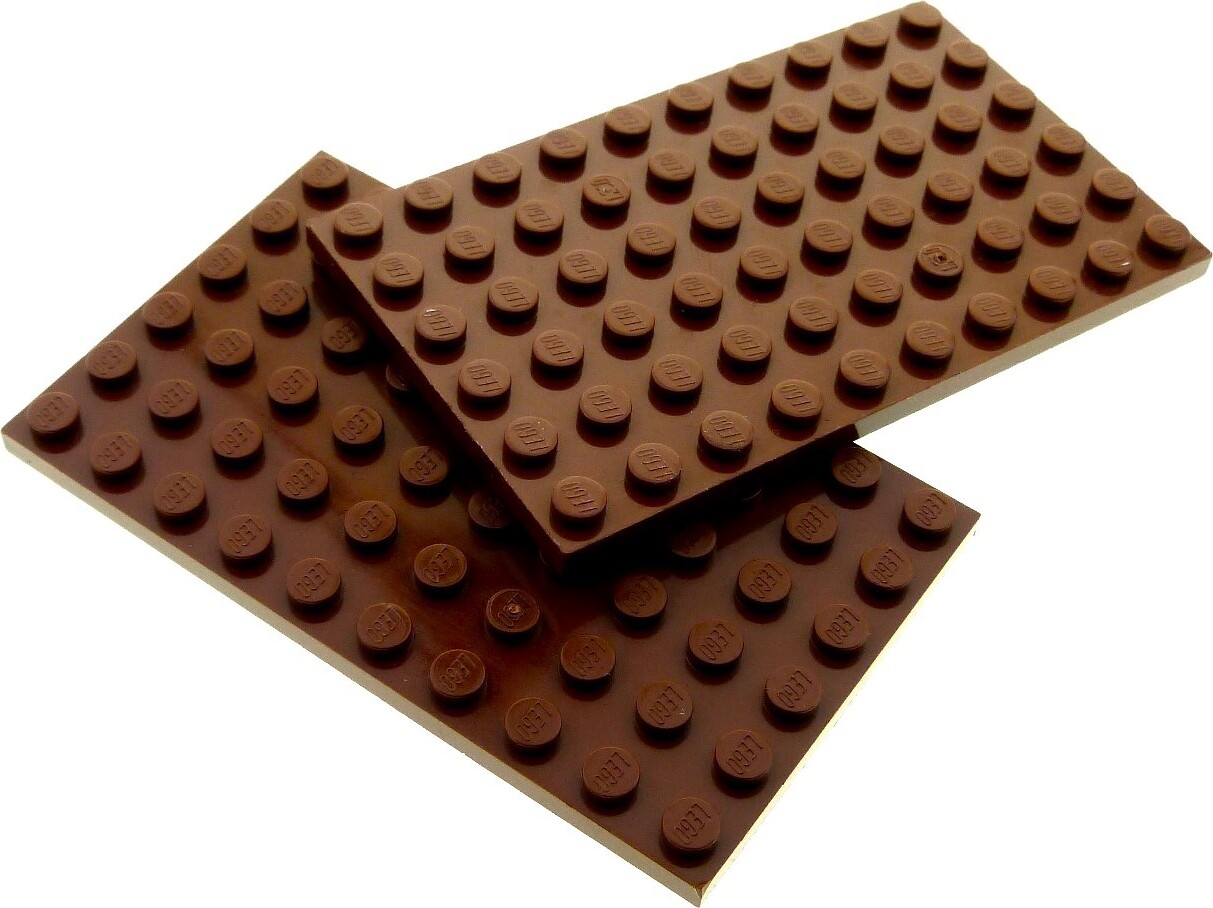 2x Lego Bau Platte 6x10 rot braun Grundplatte Star Wars 70751 7662 4225550 3033