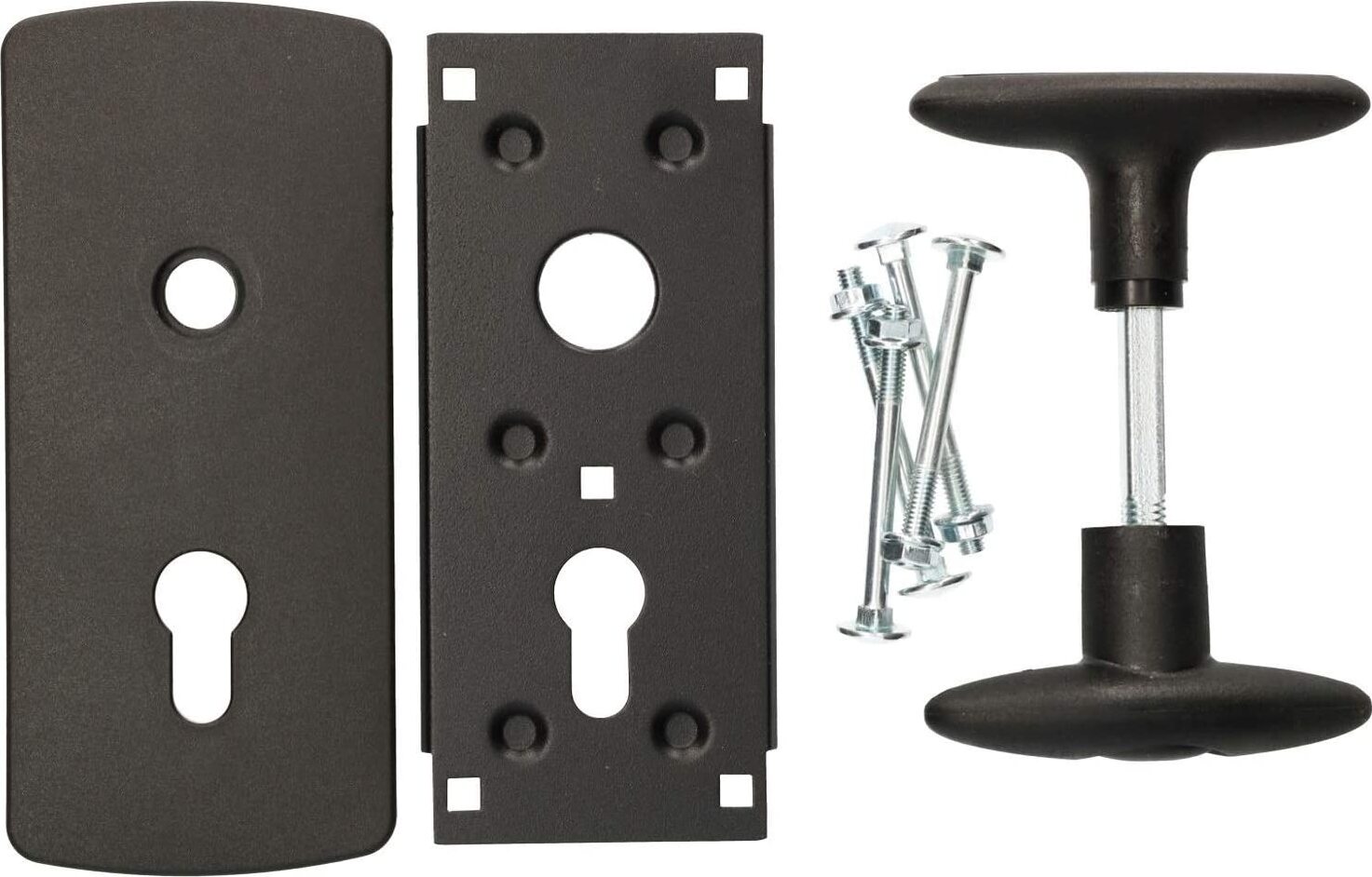 KOTARBAU® Garagentorgriff 76 x 173mm Montageelementen Torgriffgarnitur Schließgriff Torgriff Torgriffsatz mit Schild Garagentor Torklinke Torbeschlag