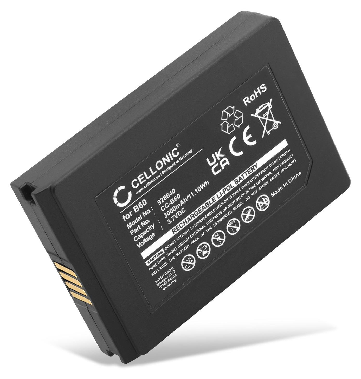CELLONIC 1x Akku für Zahlungsterminal / POS Kompatibel mit Vectron MobilePro 3, B60 - (3000mAh, 3.7V) 942375