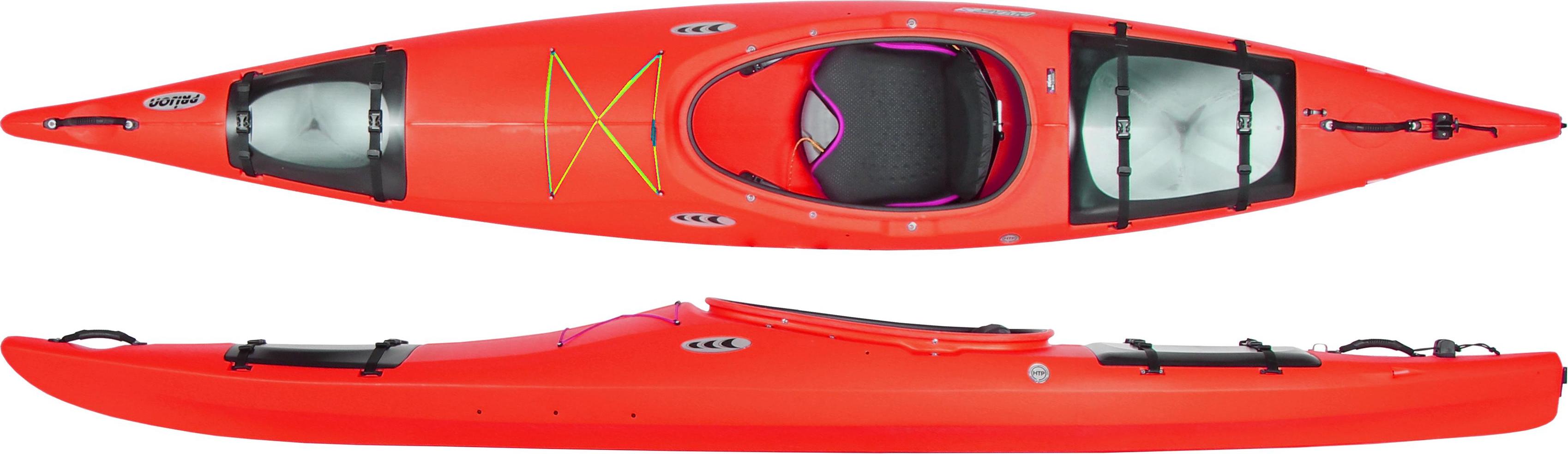 Prijon GmbH Prijon Dayliner S kurzes leichtes Wanderkajak Kanu Kajak Tourenkajak NEU Prijon Farben:rot,Prijon Ausstattung:Standard