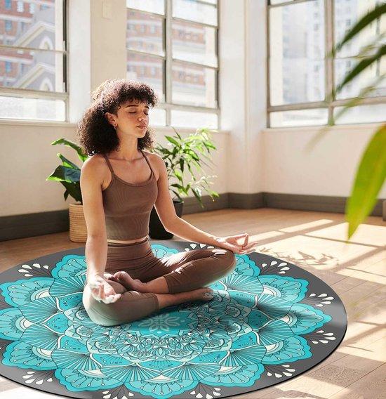 OEM Grosse runde Yogamat für Übungen, hochwertige Qualität, extra dick, sehr bequem, antislip, runde Meditationsmatte (140 x 140 x 3,5 mm) 2026