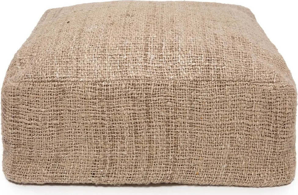 Rootz Living Rootz Cotton Pouffe - Fußhocker - Ottomane - Handgefärbte Baumwolle - 60cm x 60cm x 25cm