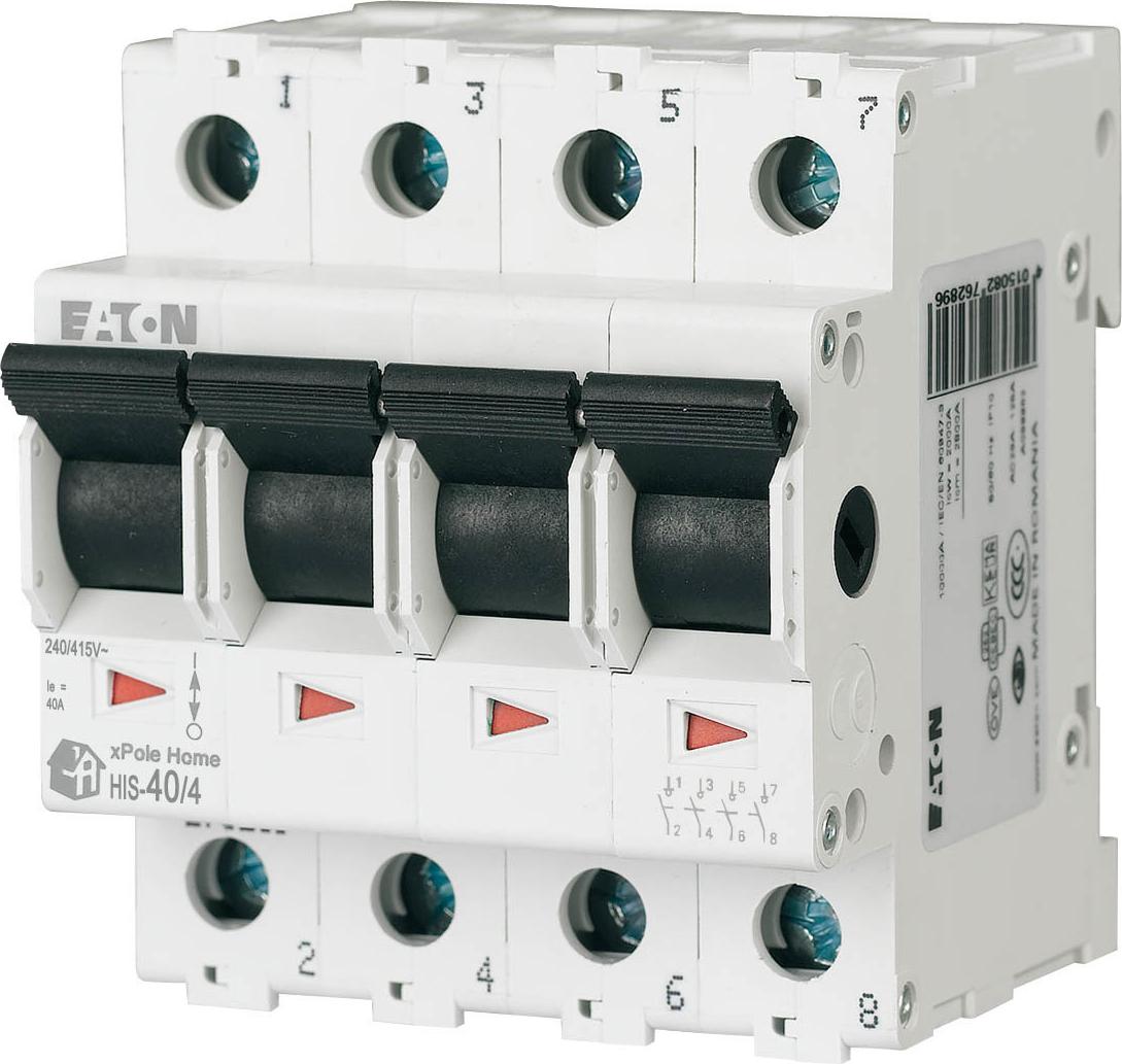 Eaton Hauptschalter (Trennschalter), 40A, 4-polig HIS-40/4