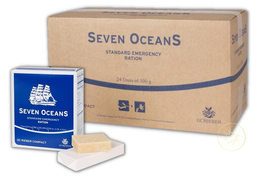 GC Rieber Seven Oceans Notration 24 x 500g - Langzeitnahrung für Outdoor-, Überlebens- und Notfallsituationen