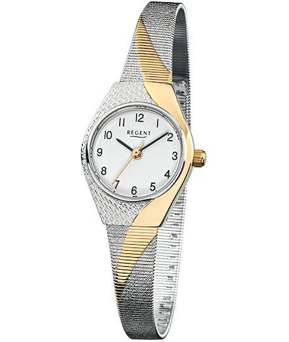 Regent náramkové hodinky strieborné zlato F-746 Dámske analógové Quartz hodinky URF746