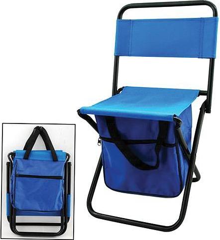 Stuhl Strend Pro CC4101, klappbar, blau, Camping, Angelstuhl, mit Stauraum 20x25x47 cm