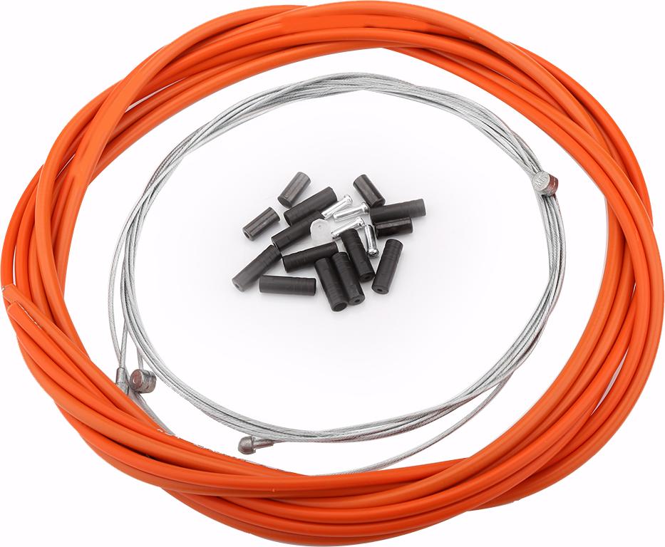 Gistuch Bike vorderen Heckbremskabel -Bergfahrradverurteilung mit Gehäuse -Set (Orange)