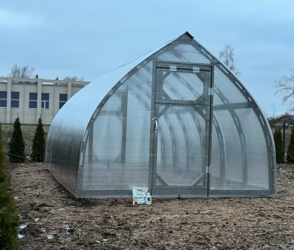 Garten Dream Holz Gewächshaus 3.5x10M mit 4mm polycarbonat und Holz fundament wood_3,5x10m_4mm