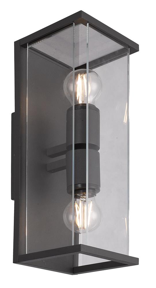 NCC-Licht LED Design-Wandleuchte Wandlampe Graphit Indoor/Outdoor 2 x E27 Multiartikel