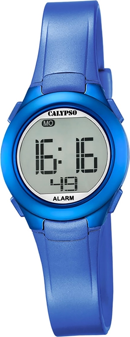 Calypso Plastic PUR Dámske hodinky K5677/5 Náramkové hodinky Blue Digital D2UK5677/5