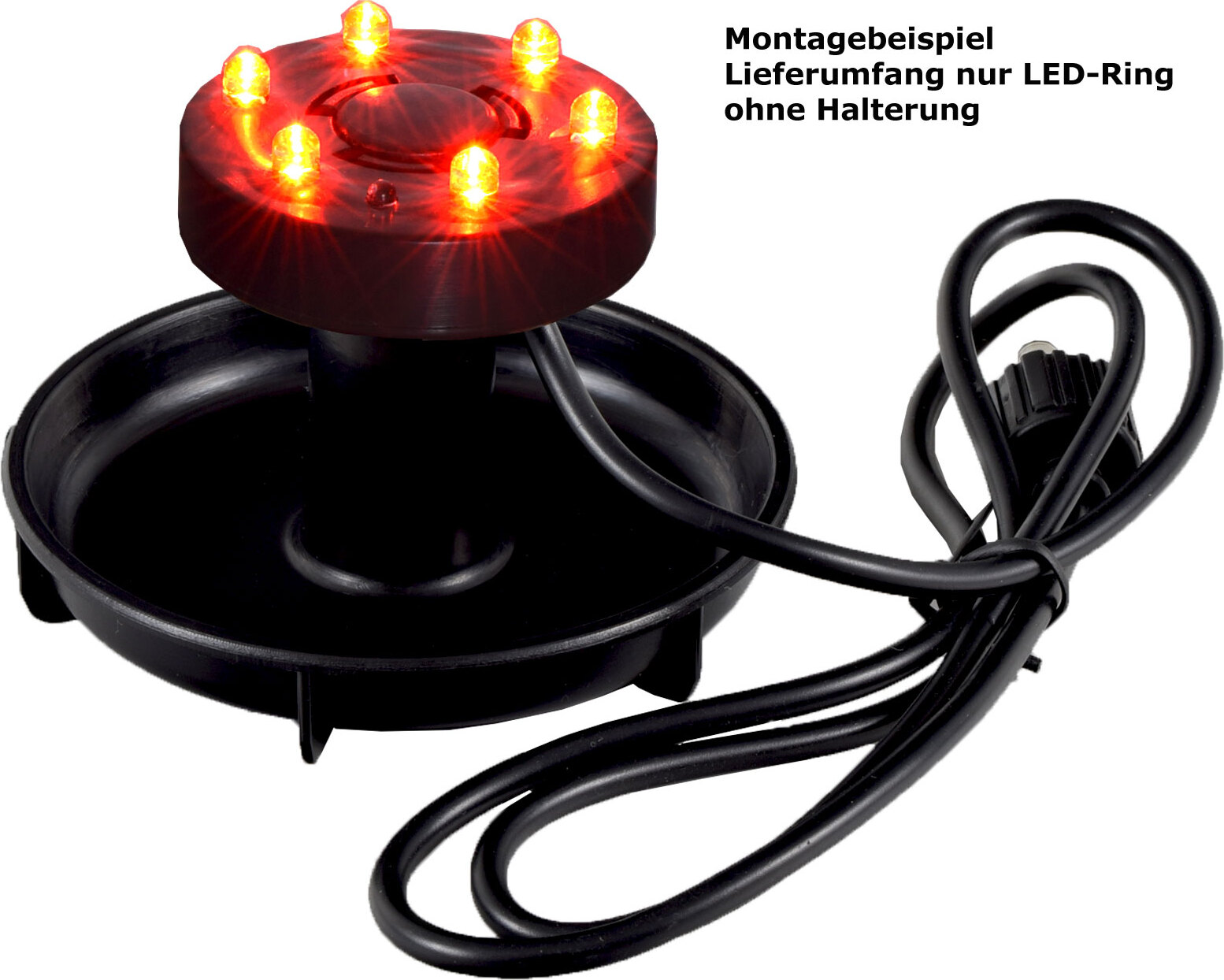Agora-Tec® 6-fach LED-Ring rot AT 001 001 019