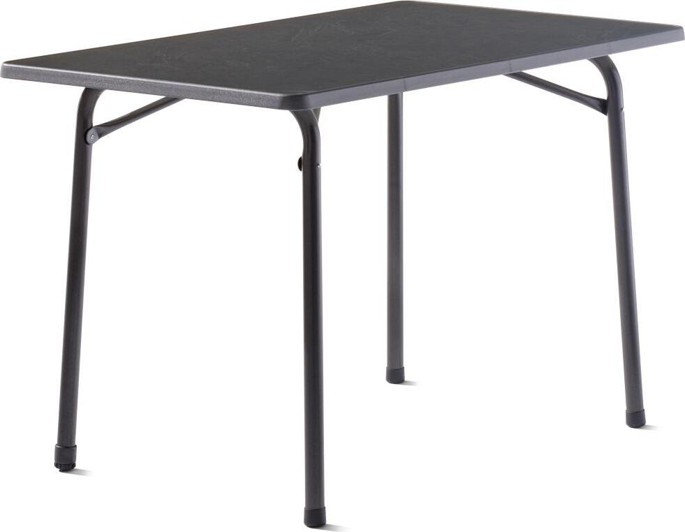 Tisch 220/G 115 x 70 cm grau Gestell aus Stahl in eisengrau, Tischplatte aus Mecalit-Pro in anthrazit