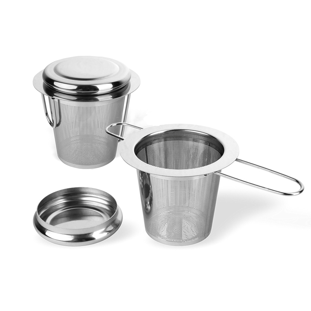 Edelstahl Tee-Ei Filter Diffusor Metall Lose Tasse mit Deckel