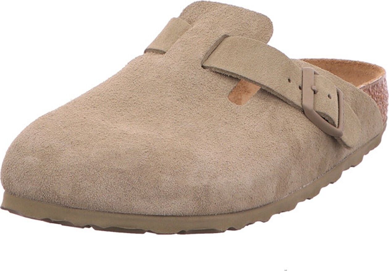 Birkenstock Boston Suede Leather Faded Khaki 39 Image