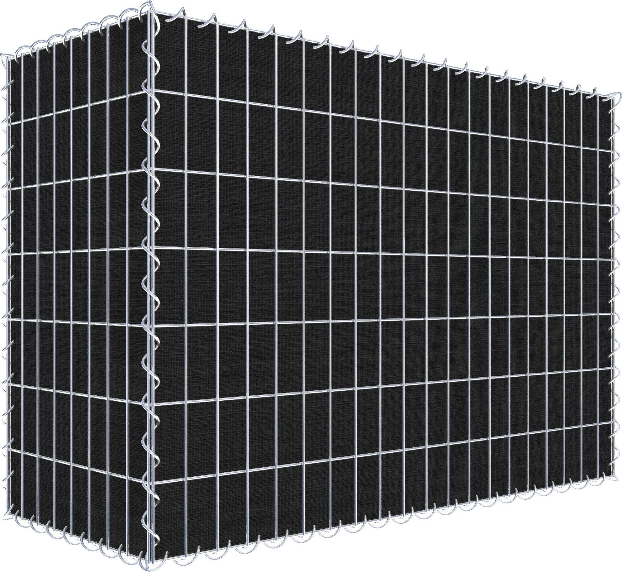 Gabiona Begrünte Gabione mit Vlies 100 cm x 70 cm x 40 cm (L x H x T), Maschenweite 5 cm x 10 cm, Spirale