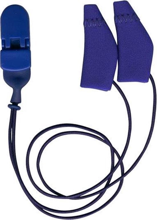 Ušná výbava - Mini zakrivená - modrá - so šnúrou - načúvacie prístroje - proti vlhkosti a vetru
