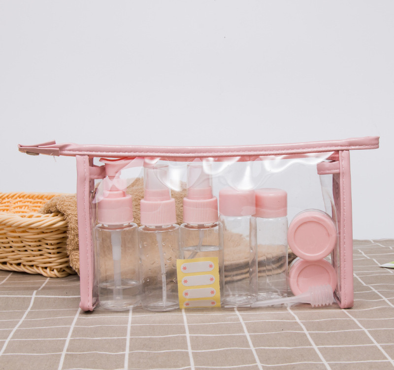 INF 10-teiliges Reiseflaschen-Set in Pink 353413