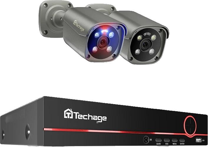 Monitorovací kamerový systém, rozlíšenie 8MP, obojsmerný zvuk, 8CH 2ks 8MP kamery, žiadne