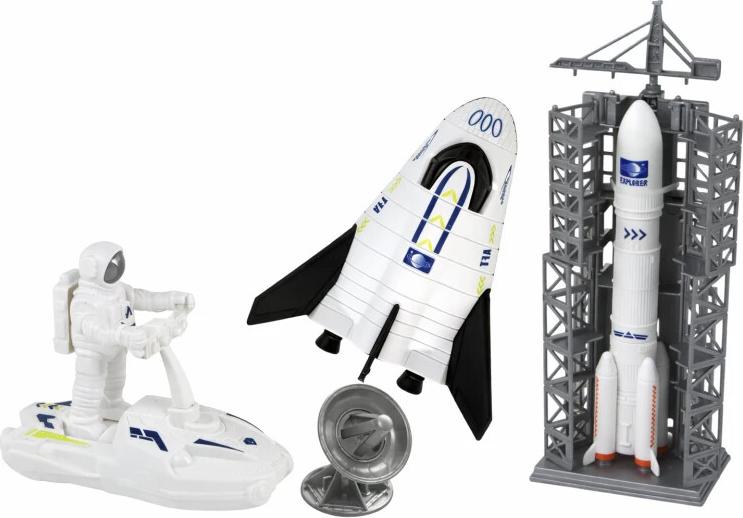 Lean Toys Space Mission Set Weltraumrakete Astronaut Raumschiff 5-tlg 16576